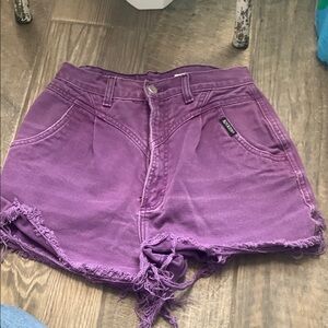 Rocky Mountain Purple Frayed Women's Shorts